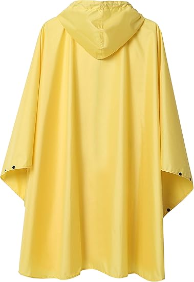 SaphiRose Unisex Rain Poncho impermeable con capucha para adultos mujeres con bolsillos